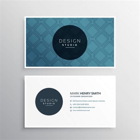Creative Business Card Template With Geometric Line Shapes Vector