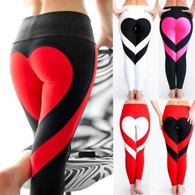 Sexy Heart Shape Butt Athleisure Yoga Pants Workout Leggings For Women