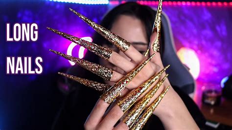 ASMR LONG NAILS SCRATCHING TAPPING CLAWING HAND MOVEMENTS YouTube
