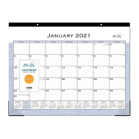 2021 Blue Sky 17 X 22 Desk Pad Calendar Passages Multicolor 110397