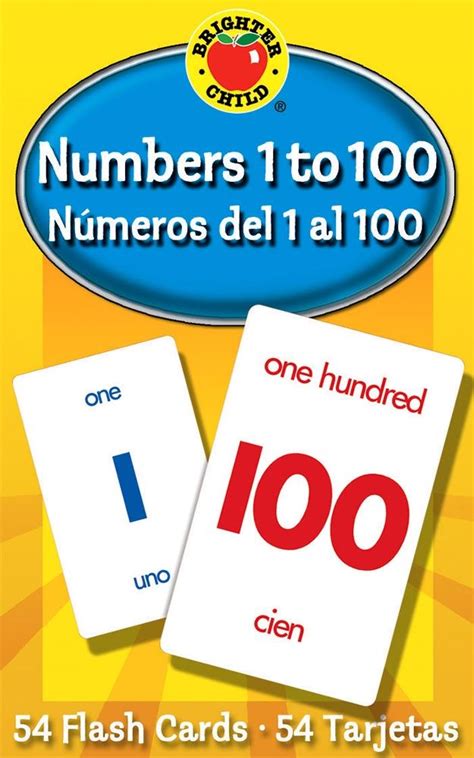 Brighter Child Flash Cards Numbers 1 To 100 Flash Cards Numeros Del 1