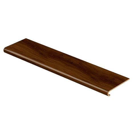 Coordinates with vinyl flooring, trim and moldings. Cap A Tread Shadow Hickory/Easton Hickory 47 in. Length x 12-1/8 in. Deep x 1-11/16 in. Height ...