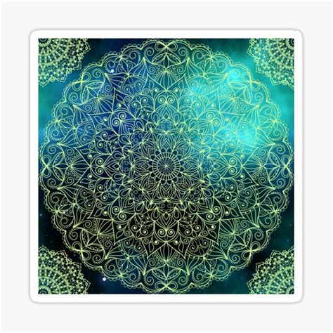 Vibrant Aesthetic Mandala Art Sticker For Sale By Raginiepte Redbubble