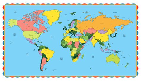 World Map A4 Size Printable Pdf