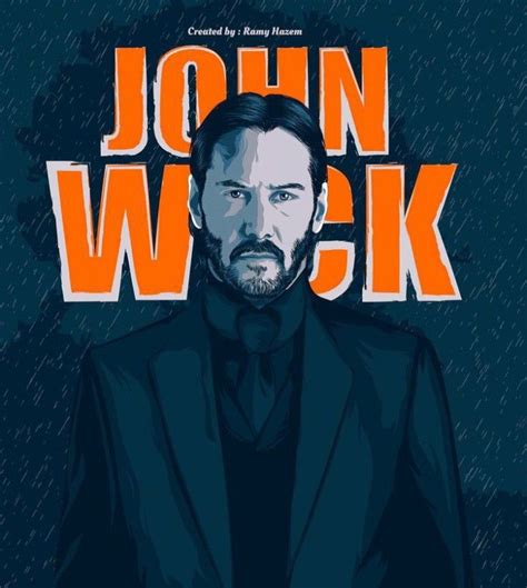 The Poster For John Wicks Upcoming Show Is Shown In Orange And Blue