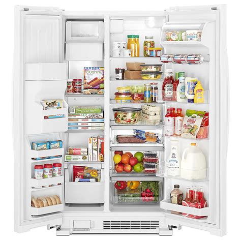 Whirlpool Cu Ft Side By Side Refrigerator White Wrs Sdhw