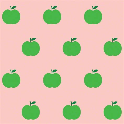 Apple Pink Green Removable Wallpaper Peel And Stick Wallpaper