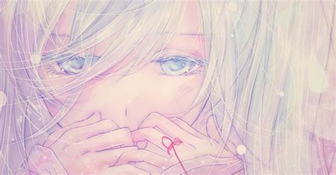 Anime Woman White Hair Blue Eyes