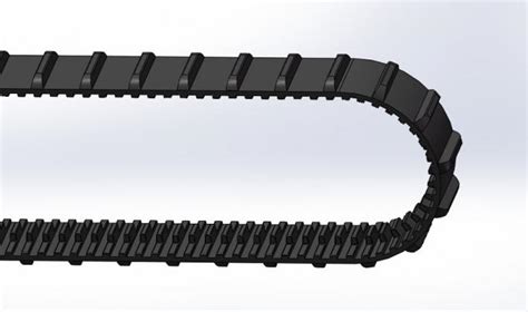 90 Links Mini Rubber Tracks With High Traction 1301mm Pitch Weight 16kg