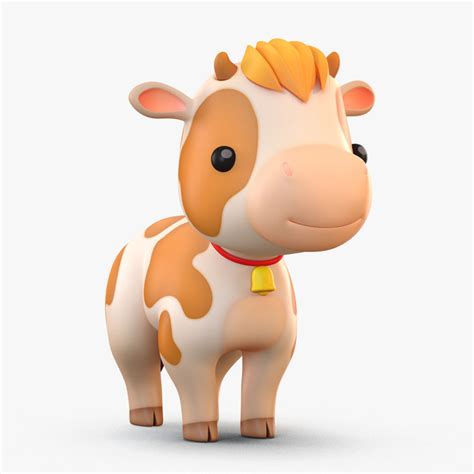 3d Cute Cartoon Cow Preview001322927ye