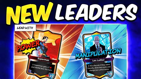 New Superman And Lex Luthor Leader Cards Revealed Dc Dual Force