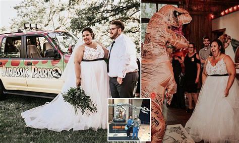Couple Who Bonded Over Passion For Jurassic Park Based Wedding On Film