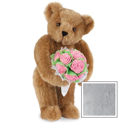 15 Pink Rose Bouquet Teddy Bear In Classic Teddy Bears Made In The Usa