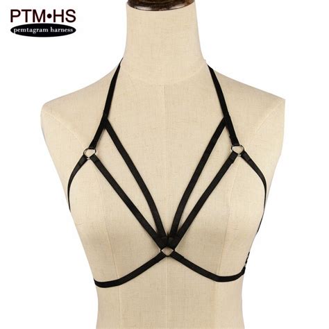 Buy Womens Elastic Cage Bra Body Harness Bondage Lingerie Black Sexy Crop Top