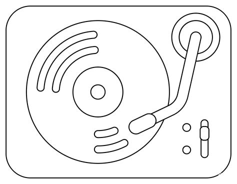 Vinyl Record Player Coloring Page Colouringpages