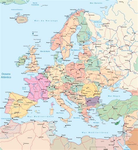 Mapa Politico Da Europa Desenhos Para Colorir