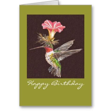 Cheap Price Guarantee Hummingbird Happy Birthday Card Hummingbird