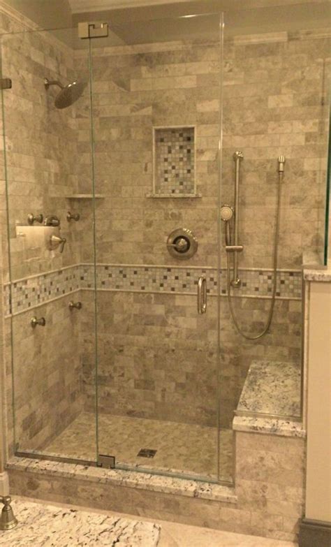 You can simply walk right into the shower enclosure. Marble Shower Tile Design 8 (Marble Shower Tile Design 8 ...