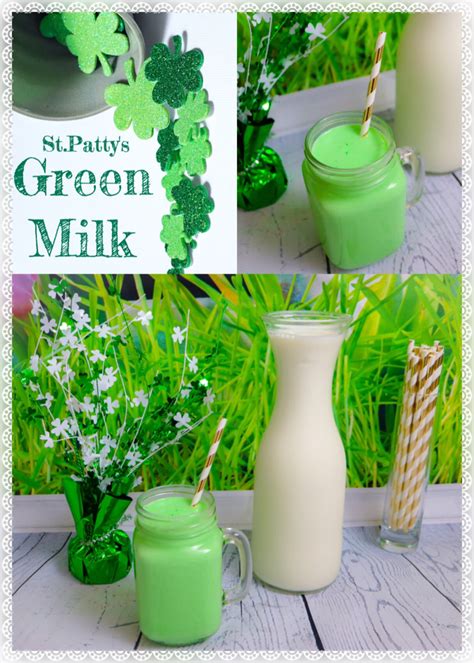 Stpatricks Day Green Milk St Patricks Day Drinks Fun Drinks Green