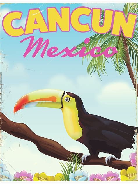 Villemot air france mexico 1962 original vintage poster this is a beautiful poster by guy georget for air france. "Cancun Mexico travel poster" Art Print by vectorwebstore ...