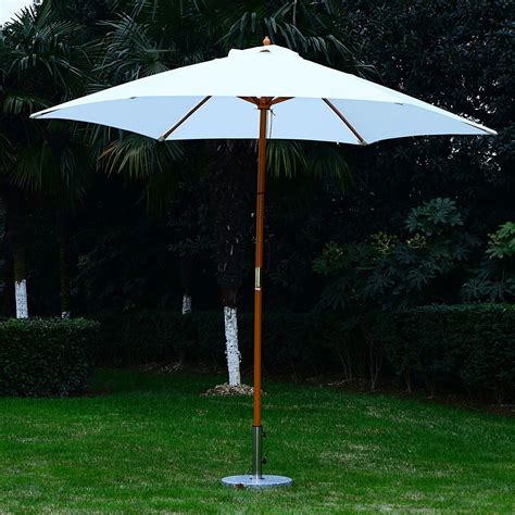 Outsunny 9ft Patio Wood Outdoor Umbrella Walmart Canada