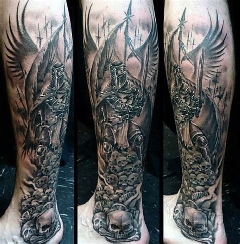 Knights templar tattoos that you can filter by style, body part and size, and order by date or score. Leg Sleeve Knight Templar Tattoos For Men | Knight tattoo ...
