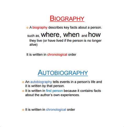Difference Between Biography And Autobiography