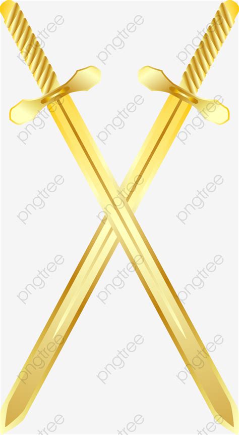 Vector Painted Gold Sword Gold Vector Sword Vector Vector PNG And Vector With Transparent