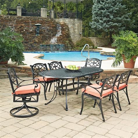 Shop for cast aluminum dining set online at target. Home Styles Biscayne Black 7-Piece Cast Aluminum Outdoor ...