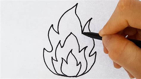 Çok Kolay Ateş Çizimi🔥 Kolay Adım Adım Çizimler Youtube