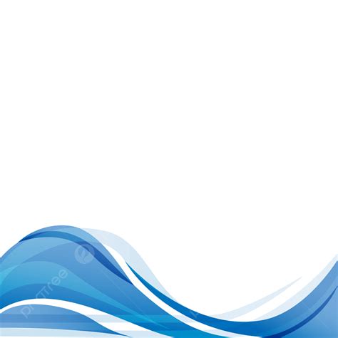 Transparenter Hintergrund Des Blauen Wellenelementdesigns Blaue Welle