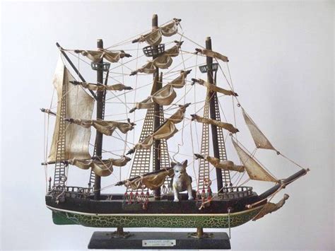 Whaling Ship Model Wooden Model Ship 1846 Clipper With Sails Model