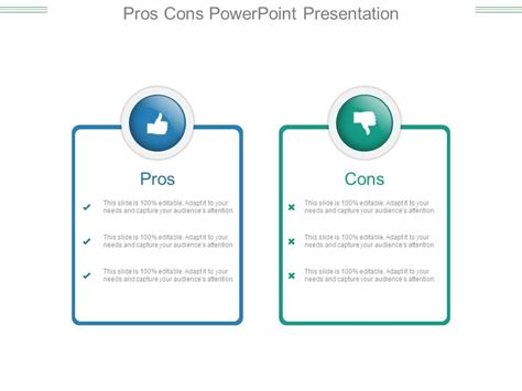 Pros Cons Powerpoint Presentation Presentation