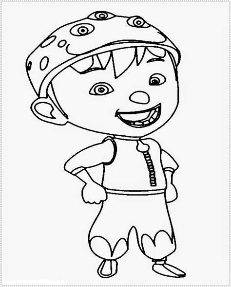 Gambar Gambar Mewarna Boboi Boy Colouring Picture Kartun Mewarnai