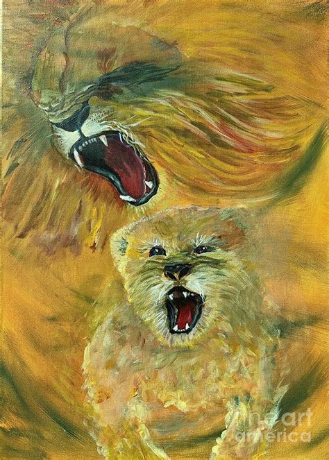 The King Roars Painting By Joanne Lepp Pixels
