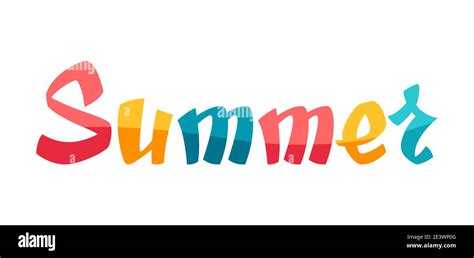 Summer Word Lettering Stock Vector Image And Art Alamy