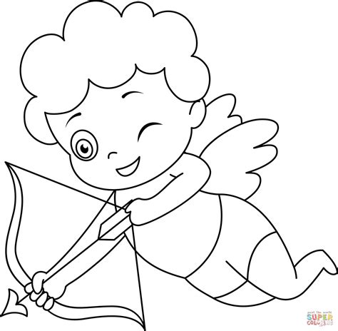 Dibujo De Lindo Cupido Para Colorear Dibujos Para Colorear Imprimir