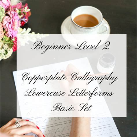 Beginner Level 2 Copperplate Lowercase Calligraphy Alphabet Etsy Italia