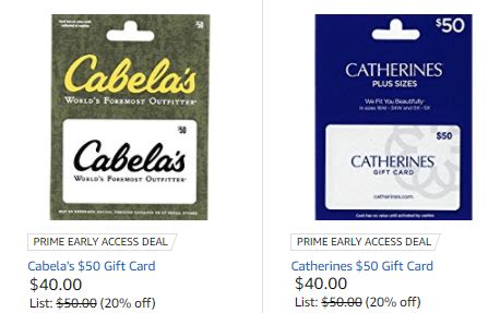 The credit card is issued by comenity bank and can be. Ended Amazon Gift Card Deals: $50 Cabela's & Catherines For $40 - Doctor Of Credit