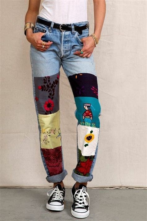 Patchwork Jeans Damen und Kombinationstrends für 2017 Diy