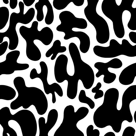 Premium Vector Seamless Pattern Of Black Spots On A White Background