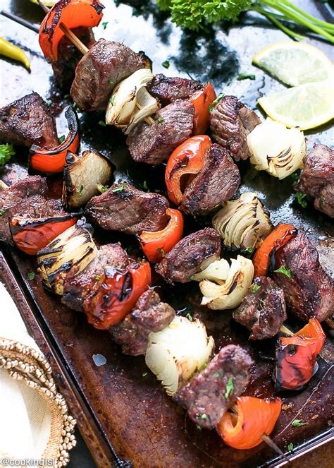 Grilled Greek Lamb Kebabs Recipe Cooking Lsl