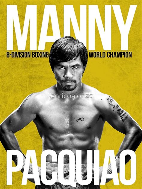 Manny Pacman Pacquiao Poster By Enricoalonzo Redbubble