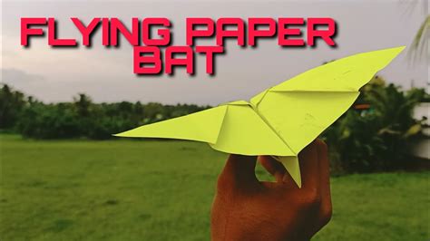 Diy Bat Plane How To Make Diy Flying Paper Bat Bat Plane Youtube