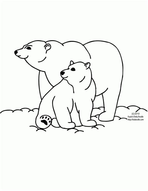 A private gallery specializing in the rare and esoteric. Polar bear mom and baby coloring page | Kid's activities ...