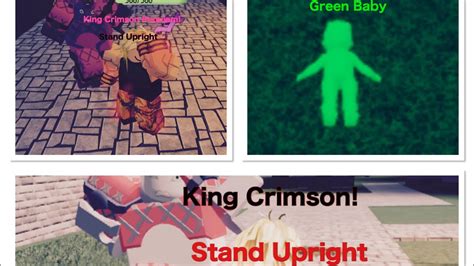 Roblox King Crimson King Crimson Requiem Showcase And Green Baby