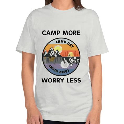 Official Camp More Camp Day Camp Night Worry Less Sunset Shirt Kutee