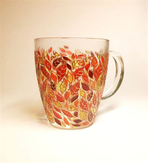 Fall Leaf Painted Cute Mug T For Nature Lover Etsy Painted