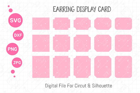 Earring Display Card Template Cut File Graphic By Foxgrafy · Creative