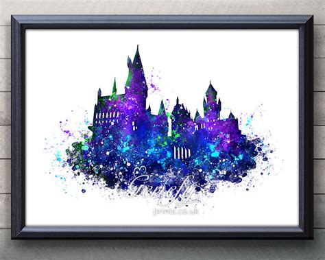 What are some good ideas for harry potter wallpaper? Harry Potter Hogwarts Castle Watercolor Art Poster Print